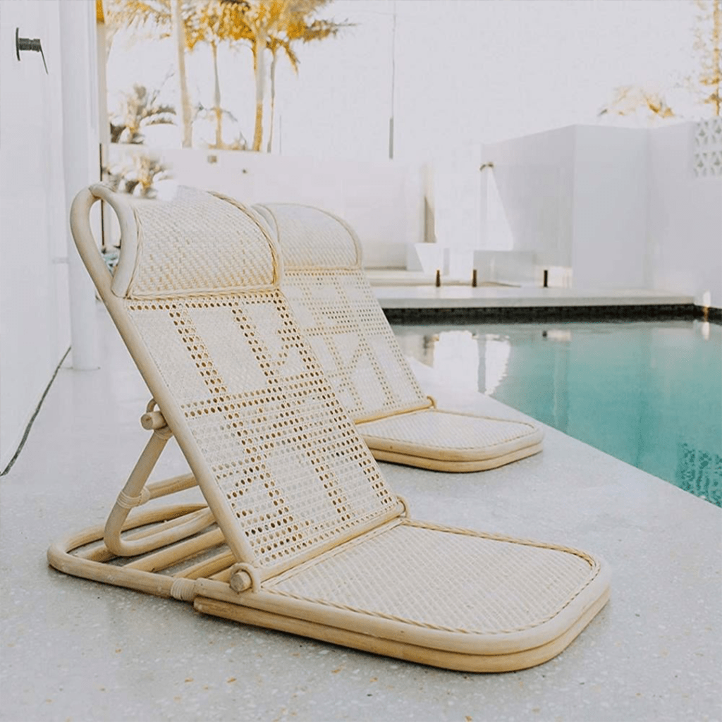 Silla de Playa o Jardin de Rattan Natural A01