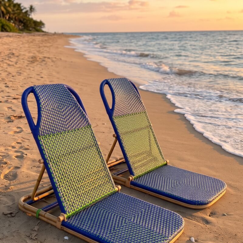 Reposera de Playa o Jardin de Rattan Sintetico