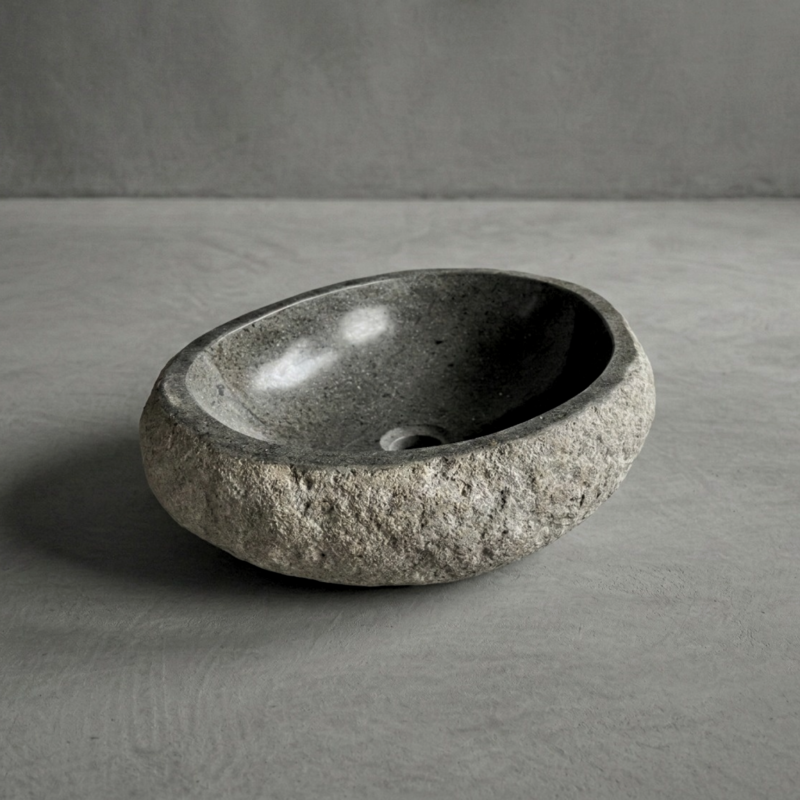 Bacha Piedra De Río De Indonesia Grande 27ch