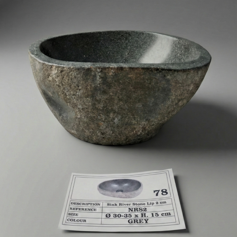 Bacha Piedra De Río De Indonesia Chica 078 Ch