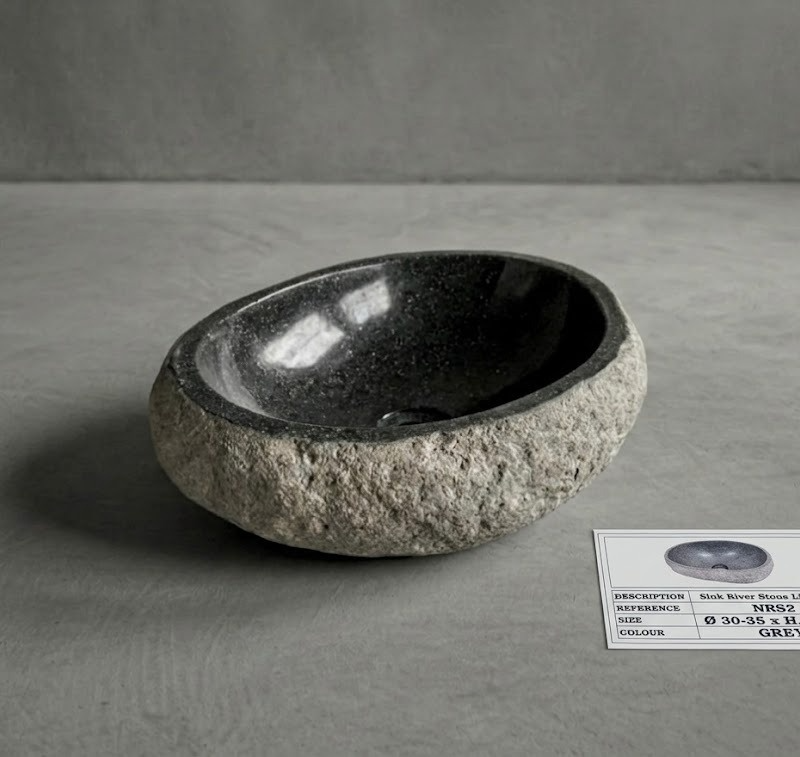 Bacha Piedra De Río De Indonesia Chica 84ch