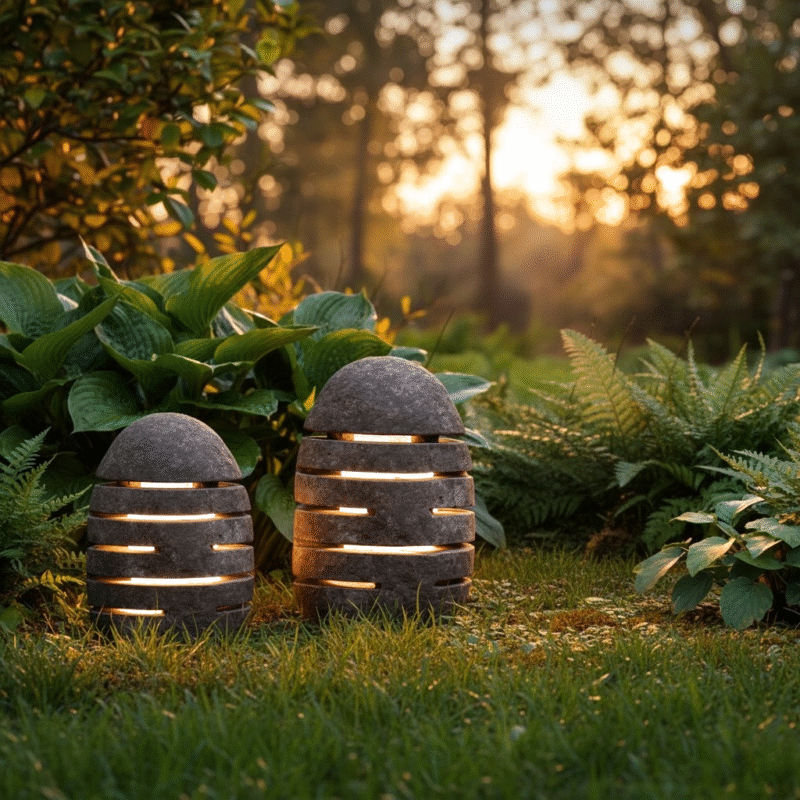 Lamparas de Jardin de Piedra Natural
