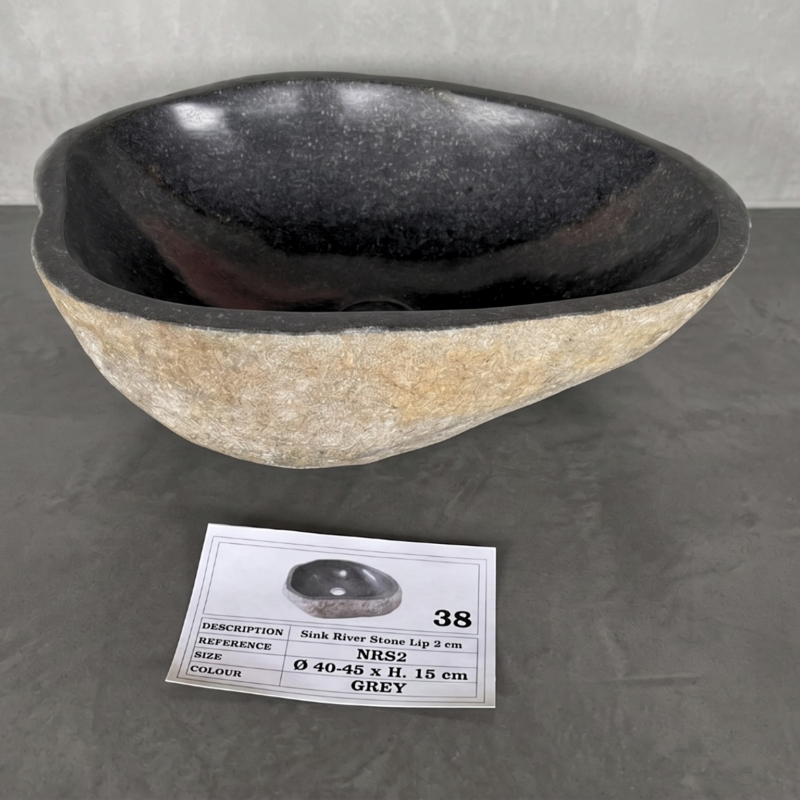 Bacha Piedra De Río De Indonesia Grande 38GR