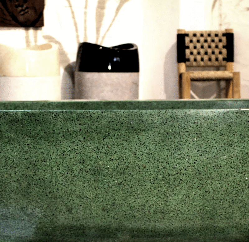 Bañera Terrazo Verde Jember Resina Outlet