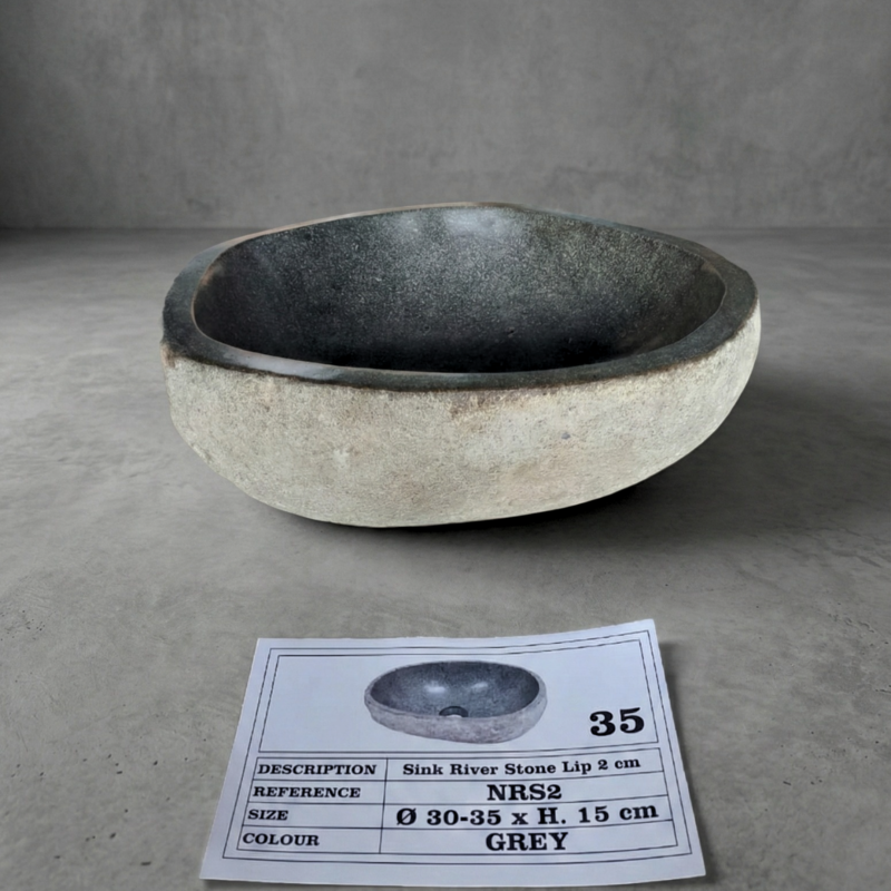 Bacha Piedra De Río De Indonesia Chica 35ch