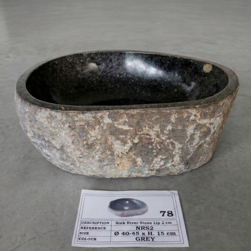 Bacha Piedra De Río De Indonesia Grande 78gr